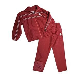 OU University of Oklahoma Joe College Sports Men’s Medium Red Track Suit